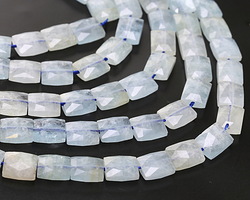 Aquamarine (A) Microfaceted Rectangle 10x8mm