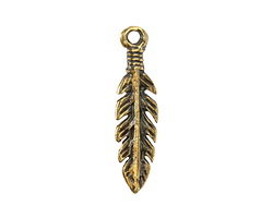 Mykonos Antique Brass (plated) Feather Focal 7x26mm