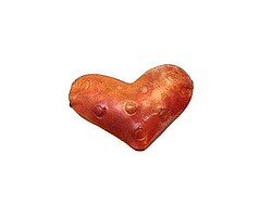 Patricia Healey Copper Double Sided Small Dot Heart Bead 20x14mm