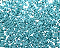 TOHO Opaque Turquoise Bugle #1 2x3mm Seed Bead