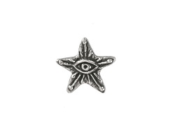 Green Girl Pewter Eye Star Button 15mm
