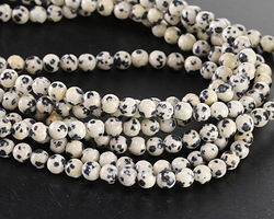 Dalmatian Jasper Round 4-5mm