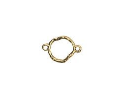 Antique Gold Finish Organic Circle Link 10x15mm