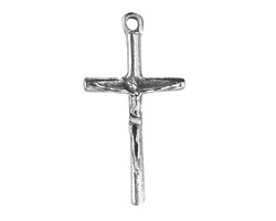 Mykonos Antique Silver (plated) Cross 19x34mm