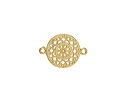 Satin Hamilton Gold (plated) Dahlia Openwork Focal Link 20x14mm