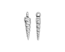 Antique Silver (plated) Turitella Shell Focal 5x13mm
