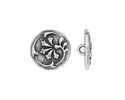 TierraCast Antique Silver (plated) Vignette Button 15mm