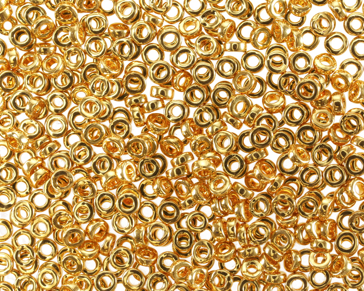 Miyuki 24kt Gold (plated) Spacer Bead 3mm