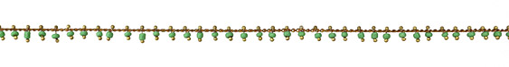 Zola Elements Apple Green Seed Bead Drops Brass Chain