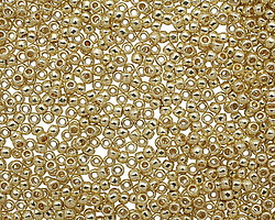 TOHO PermaFinish Galvanized Yellow Gold Round 11/0 Seed Bead