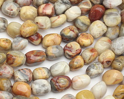 Crazy Lace Agate Tumbled Nugget 8-10x7-9mm