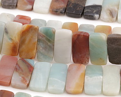 Black Gold Amazonite 2-Hole Pillow 10x20mm