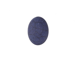 Matte Navy Blue Resin Oval Cabochon 13x18mm