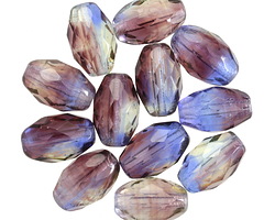 Czech Glass Twilight Skies Faceted Rice 12x8mm