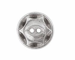 Antique Silver (plated) Sunburst Button 16mm