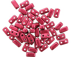 CzechMates Glass ColorTrends: Sueded Gold Lily Pad 2-Hole Brick 3x6mm