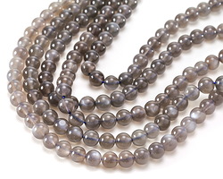 Gray Moonstone (dark - A) Round 6-6.5mm