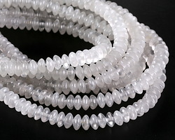 Rock Crystal Quartz Thin Rondelle 3x6mm