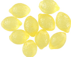 Czech Glass Transparent Yellow Lemon Drop 10x14mm