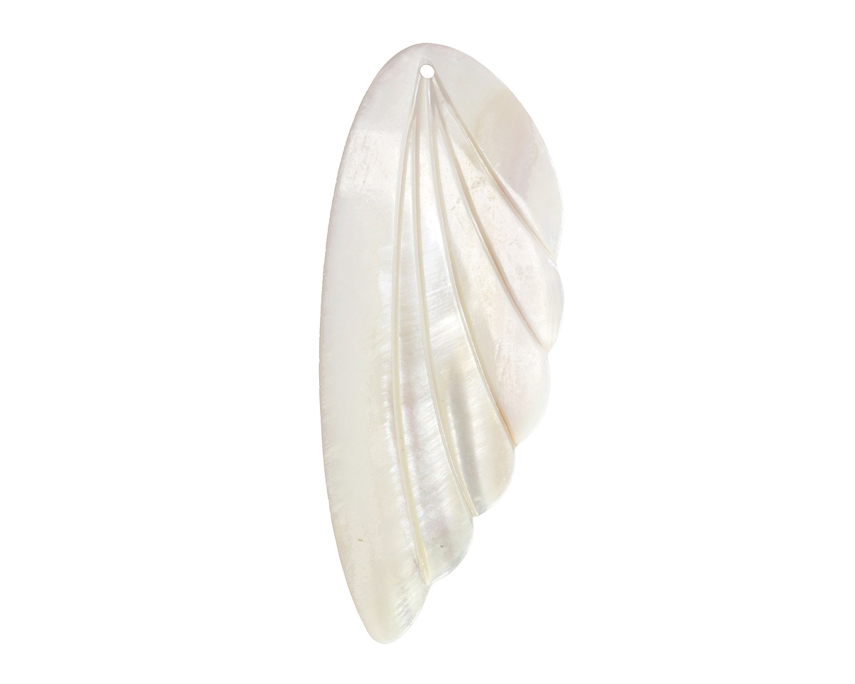 Mother of Pearl Carved Wing Focal 27.5x69mm