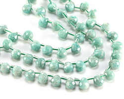 Brazil Amazonite Faceted Teardrop 8x9-10mm