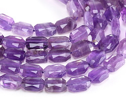 Amethyst Microfaceted Flat Slab 13x9mm