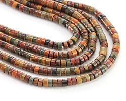 Red Creek Jasper Heishi 2x4mm