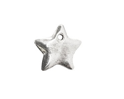 Mykonos Antique Silver (plated) Star Drop 18mm