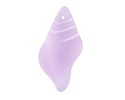 Periwinkle Beach-Style Glass Conch Shell Pendant 20x39mm