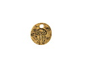 Nunn Design Antique Gold (plated) Mini Mushroom Coin Charm 12.6mm