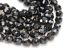 Black Obsidian Microfaceted Egg Nugget 10x9mm