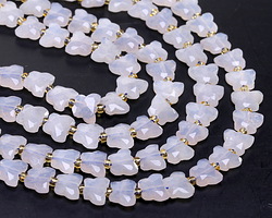 Blue Rose Quartz Microfaceted Butterfly 8x10mm