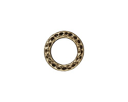 TierraCast Antique Brass (plated) Medium Hammertone Ring 13mm