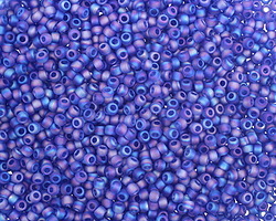 TOHO Transparent Rainbow Frosted Sapphire Round 11/0 Seed Bead
