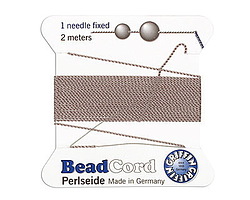 Grey Griffin Nylon Beading Cord Size 4 (0.6mm), 2 meters