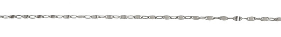 Imitation Rhodium (plated) Saturn Chain