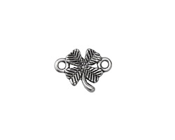 Antique Silver Finish Shamrock Focal link 15x12mm