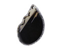 Black Line Agate Freeform Slice w/ Natural Edge Focal 33-46x60-90mm