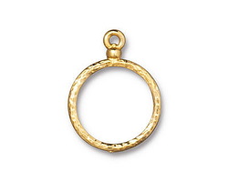 TierraCast Gold (plated) Hammertone Hoop 18x24mm