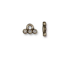 TierraCast Antique Brass (plated) 3-1 Connector Link 9x6mm