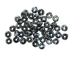 Czech Glass Dark Garden Druk Rondelle 2.5x4mm