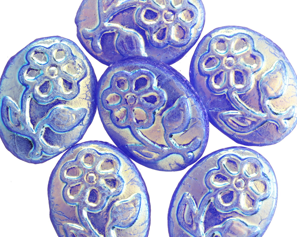12 Vintage Metallic Green Acrylic Beads – Smooth Oval, 21x16mm, For Jewelry Making (5119)