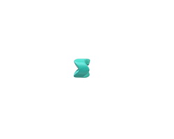 Aqua Enamel Chevron Bead 4x5mm