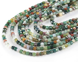 Fancy Jasper Faceted Cube 3mm