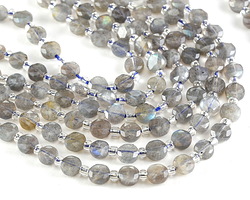 Labradorite (A) Microfaceted Star Coin 6mm