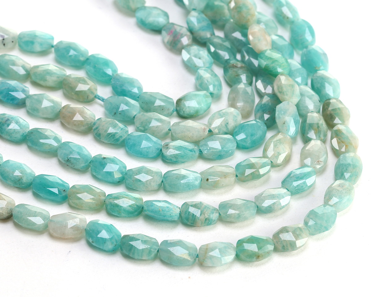 Brazil Amazonite (A) Microfaceted Oval 8x6mm