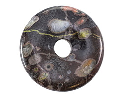 Flower Obsidian Donut 40mm