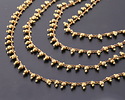 Zola Elements 3mm Stardust & Smooth Bead Drops Brass Chain