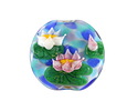 Grace Lampwork Water Lily Pond Lentil Focal 25mm