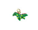 18k Gold (plated) Green Enamel Cute Stegosaurus Dinosaur Focal 18.5x12mm